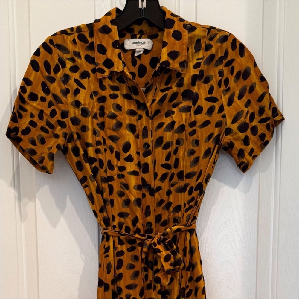 - Anthropologie Porridge Vianne Belted Maxi Dress Size 0 to 2 - Picture 10 of 13